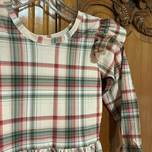 NEW Lily Pad Cream Red and Green Drop Waist Dress - Picture 2 of 5